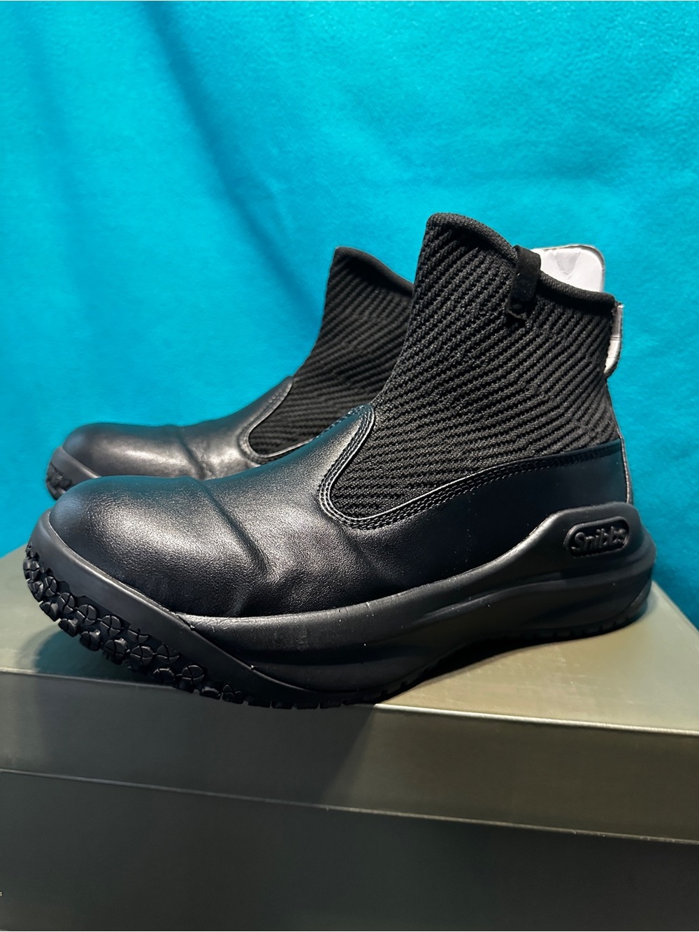 Skechers Black Knit Ankle Slip-On Sneakers